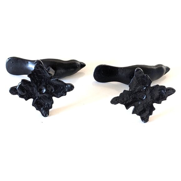 Vintage Cast Iron Bird Figurines Black Leaf Base Paperweight Decor 2.5*4" - Picture 4 of 7